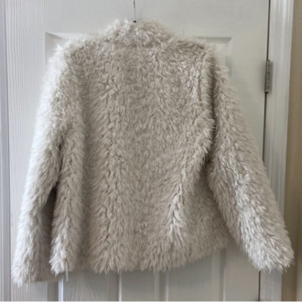 nwot michael stars reversible white teddy bear sherpa suede jacket - Picture 4 of 4